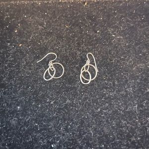 3 pairs of silver earrings